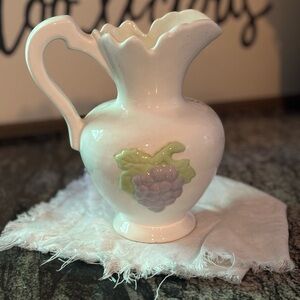 1950s Pitcher With Grape Design